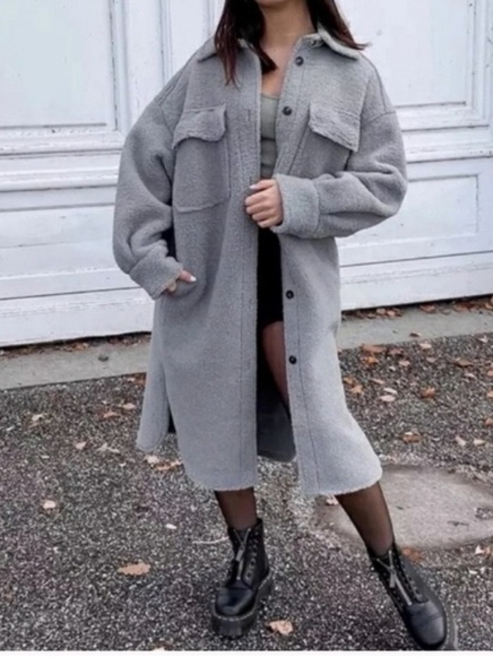 H&M Long Teddy Shacket